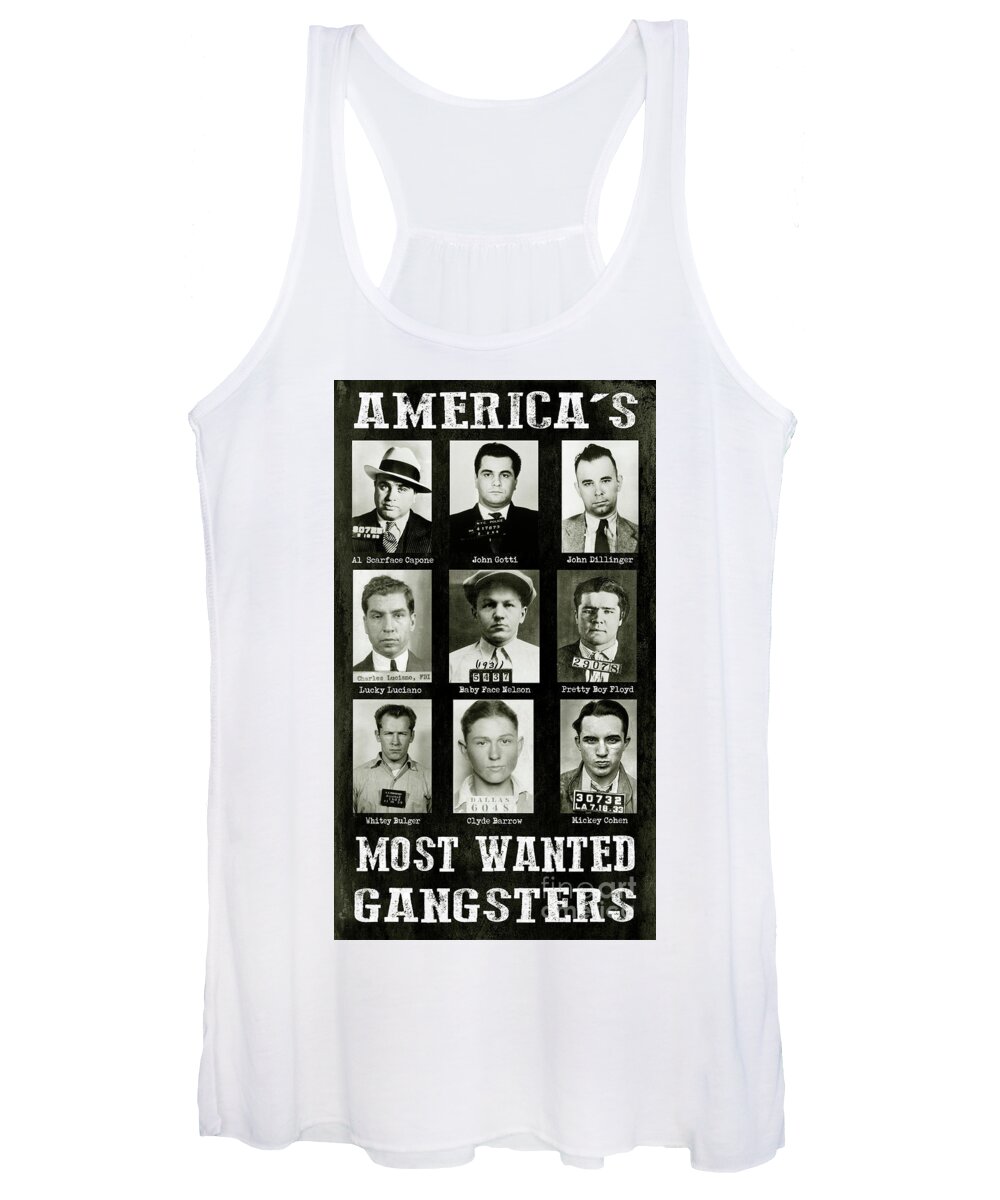 Ganster Women's Tank Top featuring the photograph Americas Most Wanted Gangsters by Jon Neidert