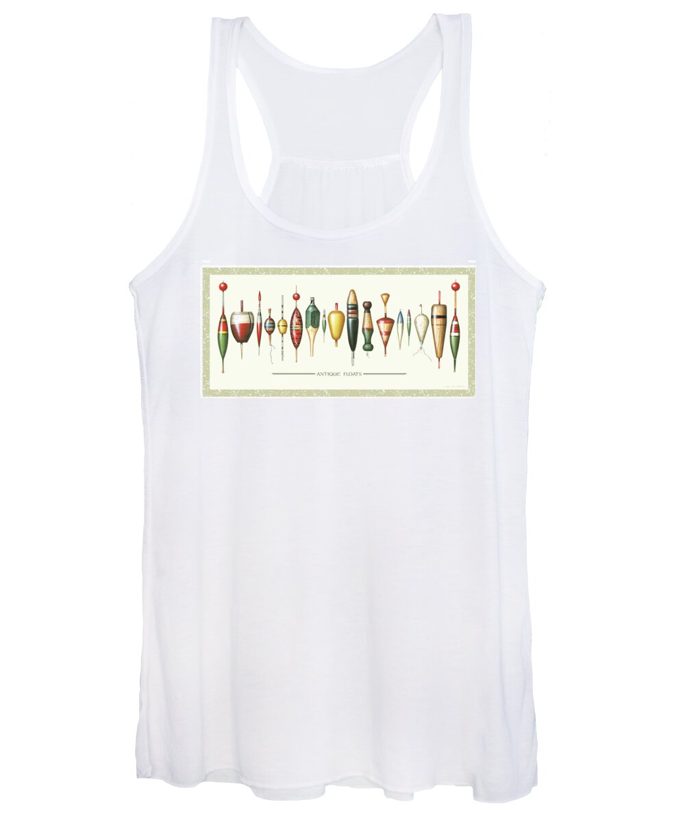 Jon Q Wright Women's Tank Top featuring the painting Antique Bobbers by JQ Licensing