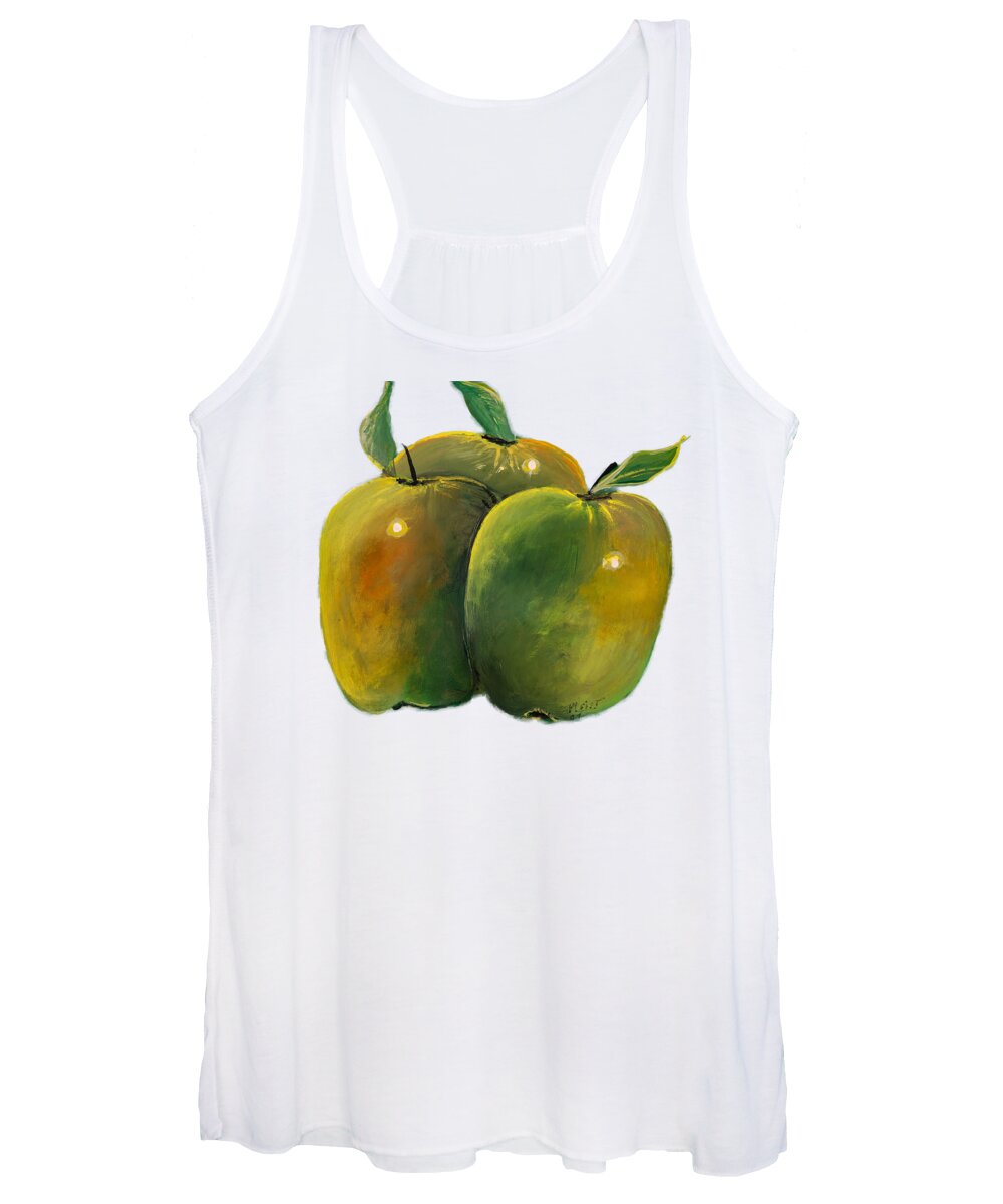 Texas Women's Tank Top featuring the photograph Apple Trio by Erich Grant