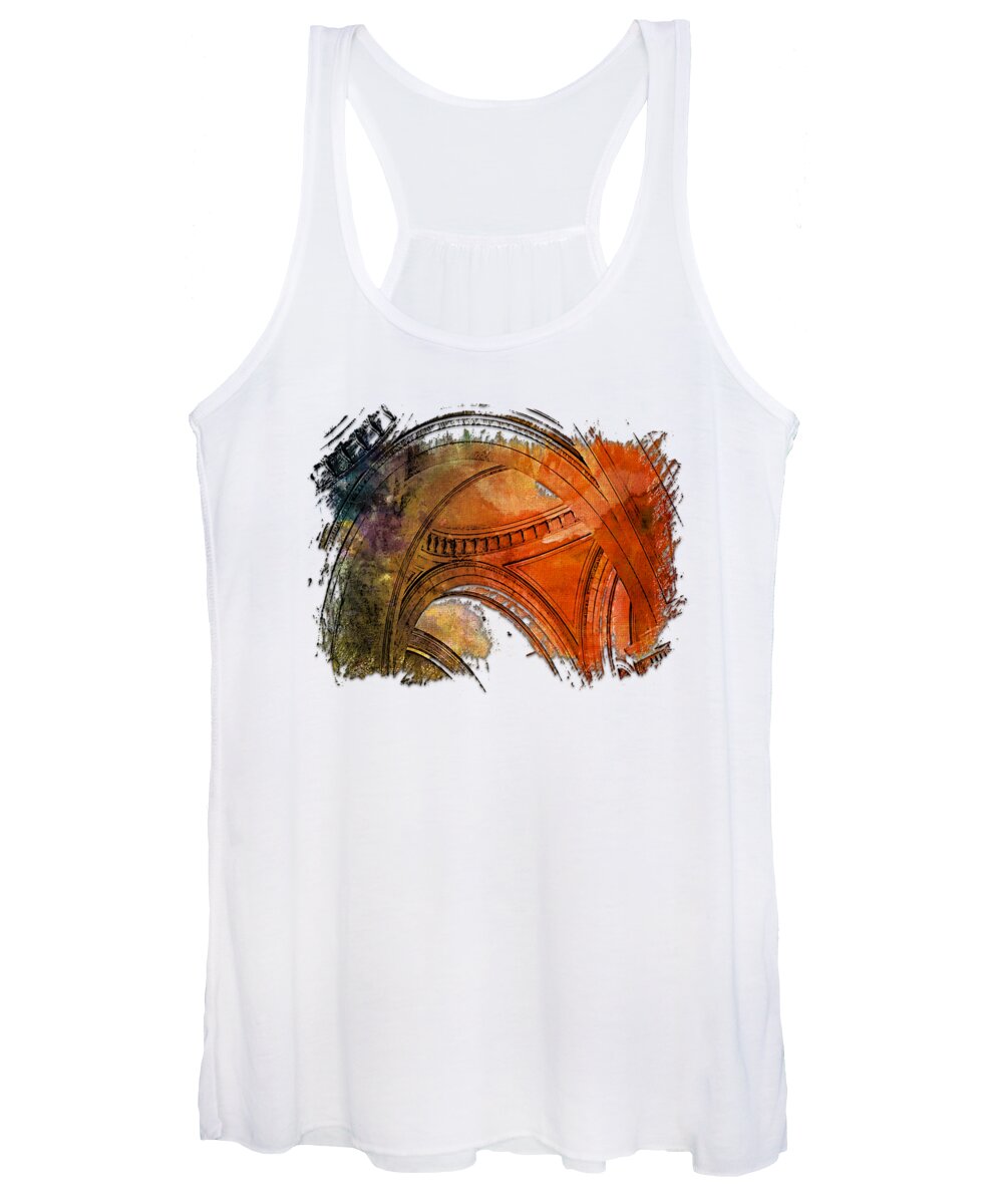 Interior Women's Tank Top featuring the photograph Arches Abound Earthy Rainbow 3 Dimensional by DiDesigns Graphics