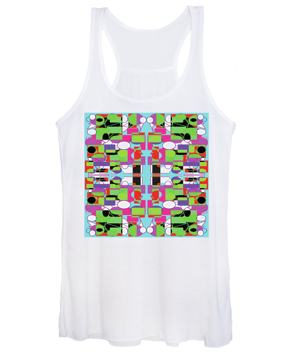 Urban Women's Tank Top featuring the digital art 049 Outer Space Glow by Cheryl Turner