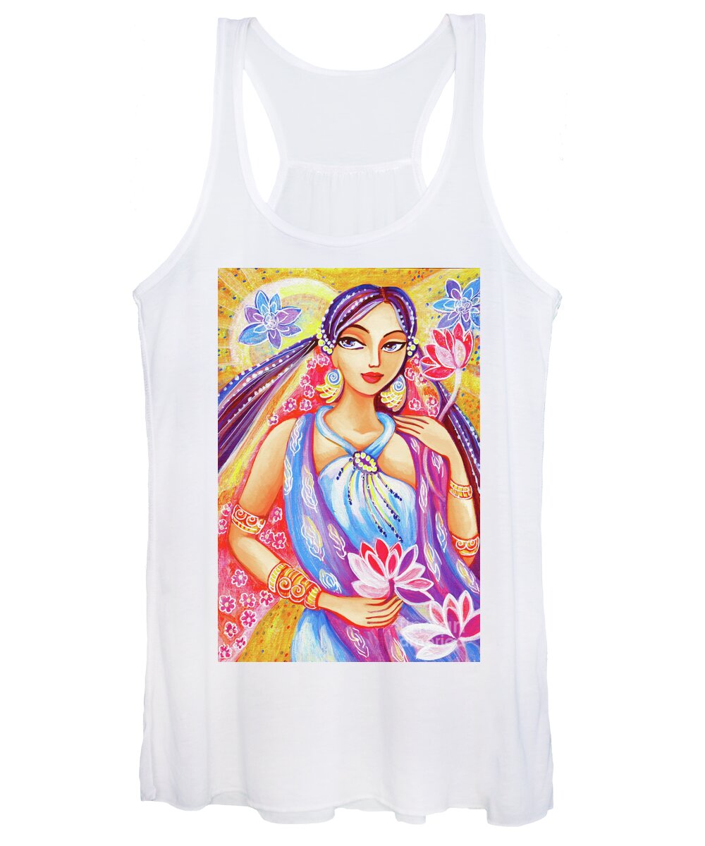 Beautiful Woman Women's Tank Top featuring the painting Arundhati by Eva Campbell