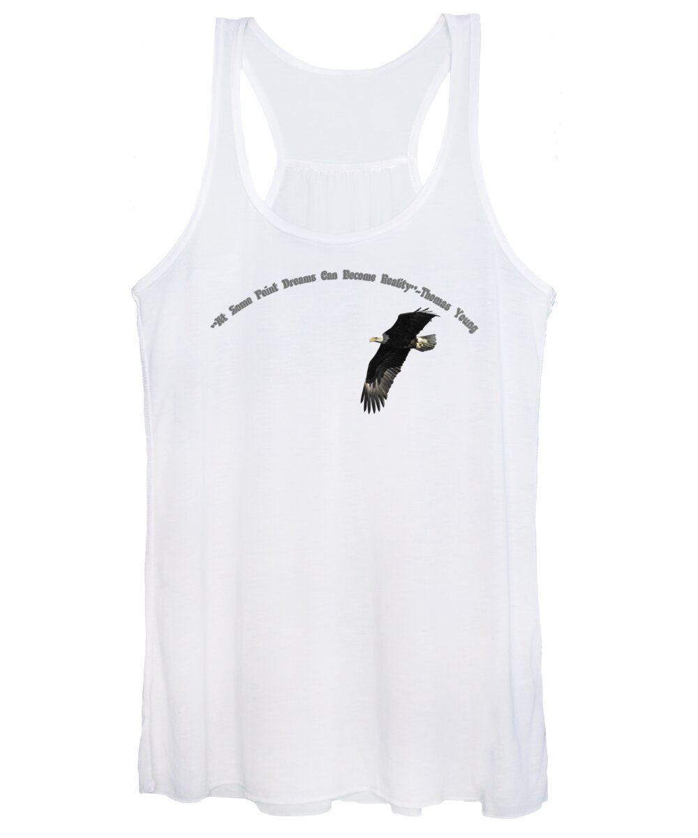 American Bald Eagle Women's Tank Top featuring the photograph At Some Point Dreams Can Become Reality by Thomas Young