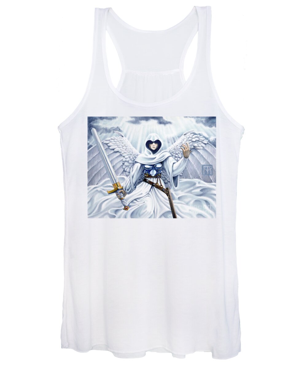 Angel Women's Tank Top featuring the painting Avenging Angel by Melissa A Benson