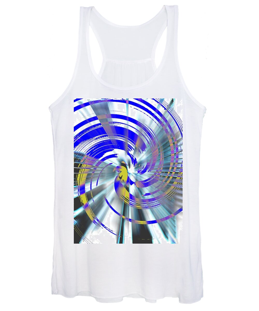 Spin Women's Tank Top featuring the digital art Avian Psychedelia by Andy Rhodes