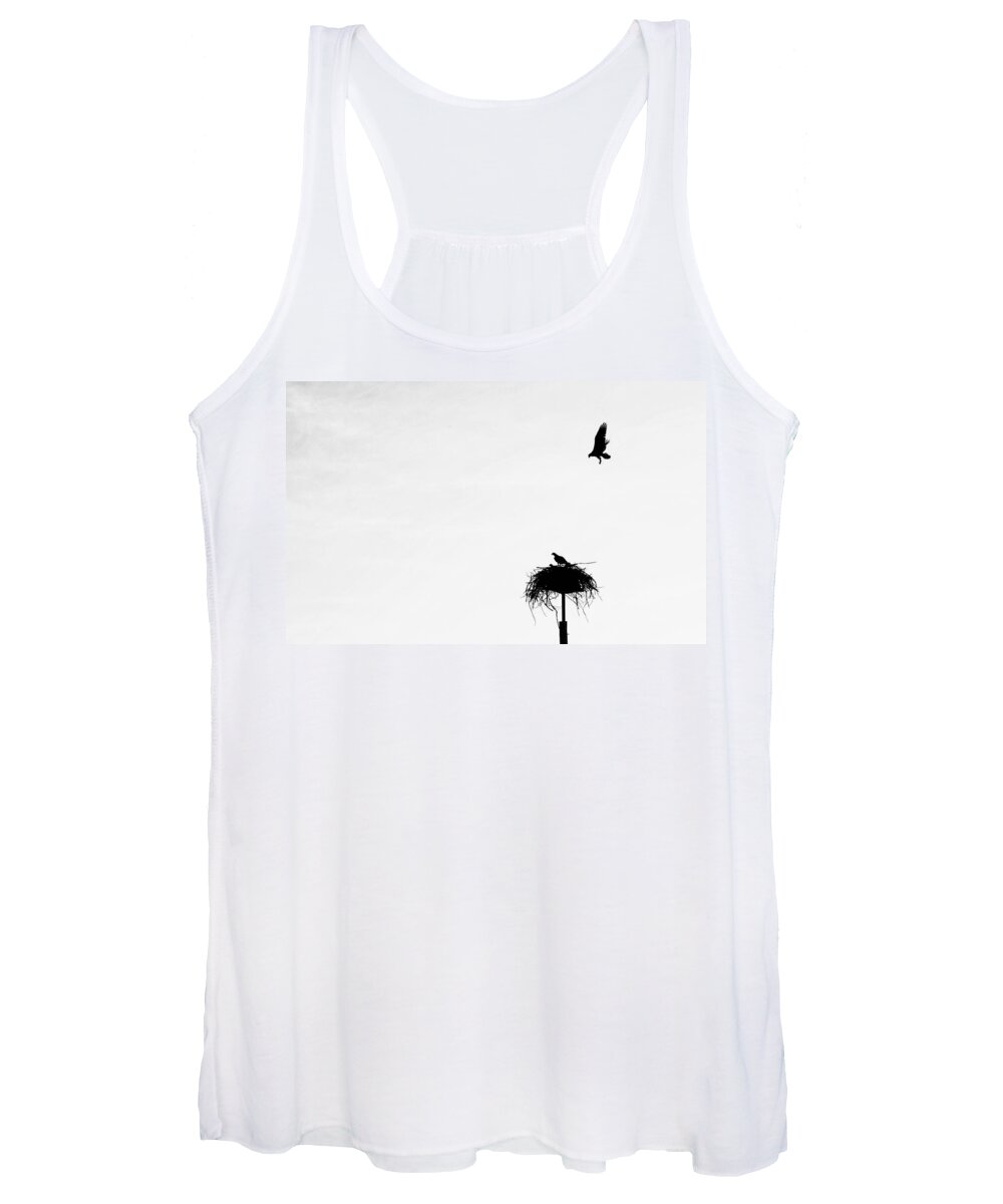 Birds Women's Tank Top featuring the photograph Back to the Nest by AJ Schibig
