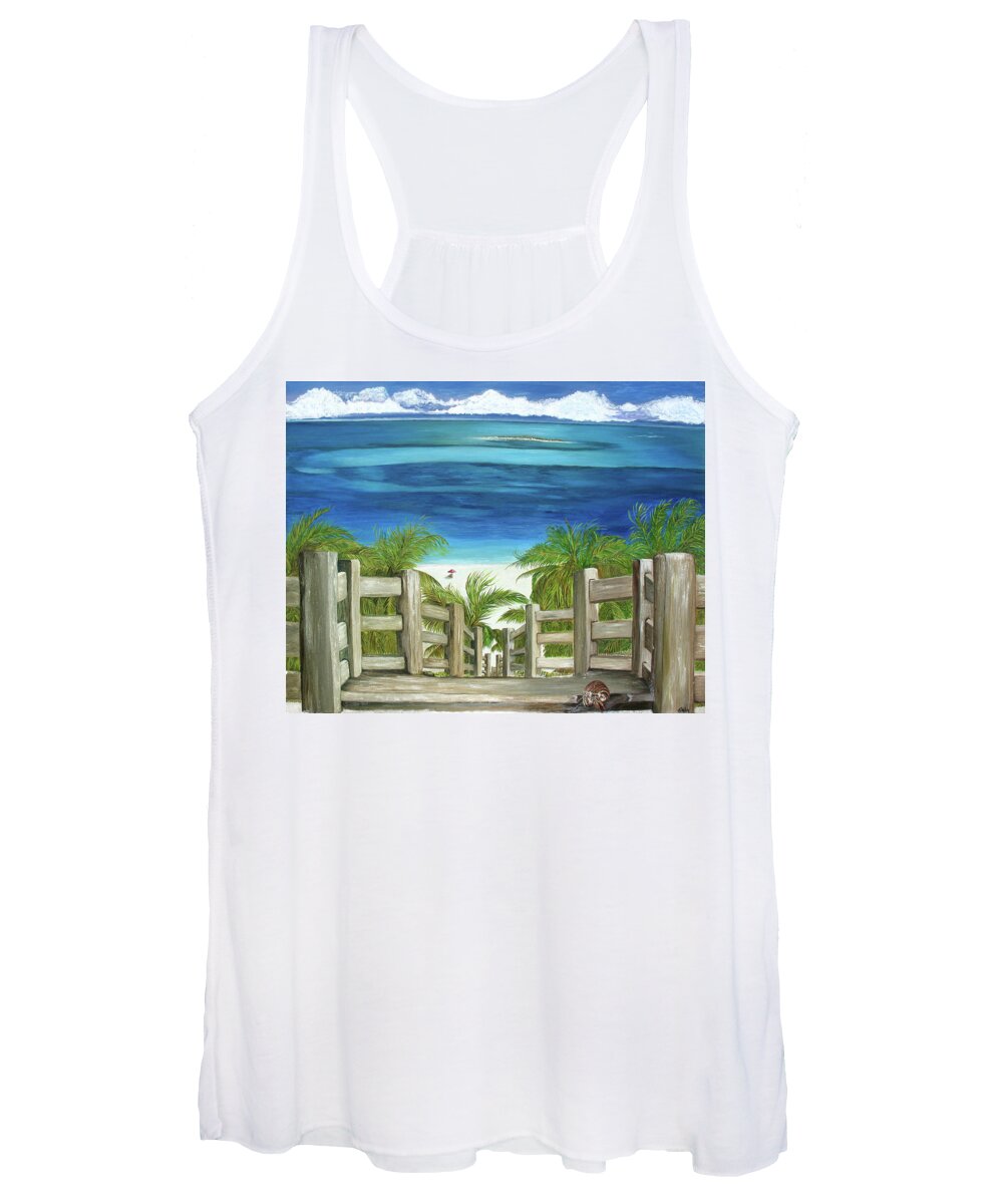 Ocean Women's Tank Top featuring the painting Bahia Honda by Toni Willey