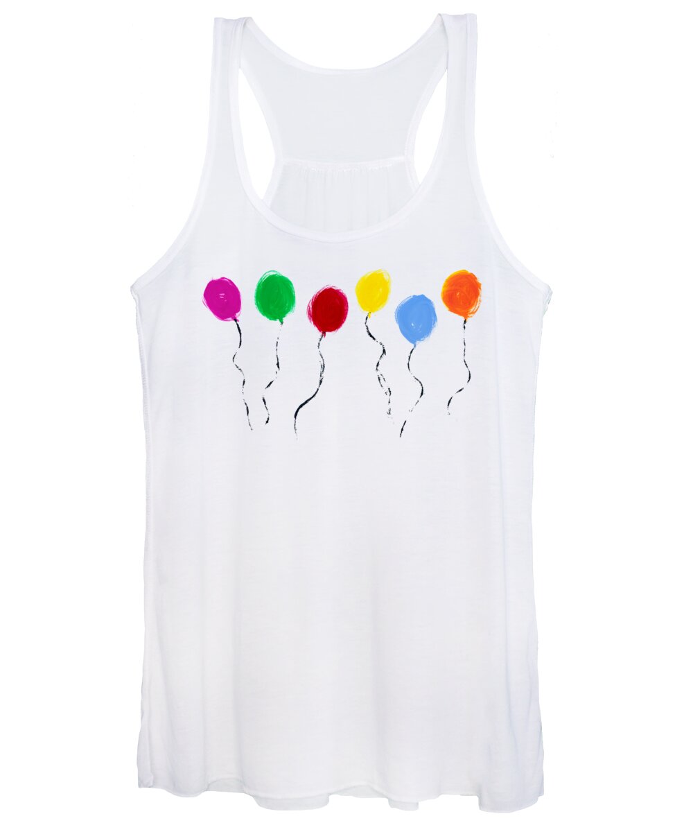 Painted Balloons Women's Tank Top featuring the painting Balloons by Tim Gainey