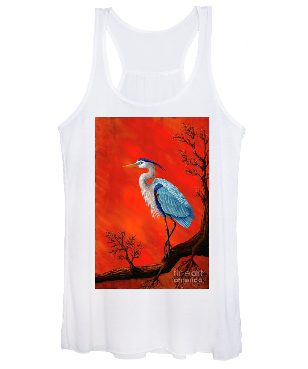Rebecca Women's Tank Top featuring the painting Basking in the Glow by Rebecca Parker
