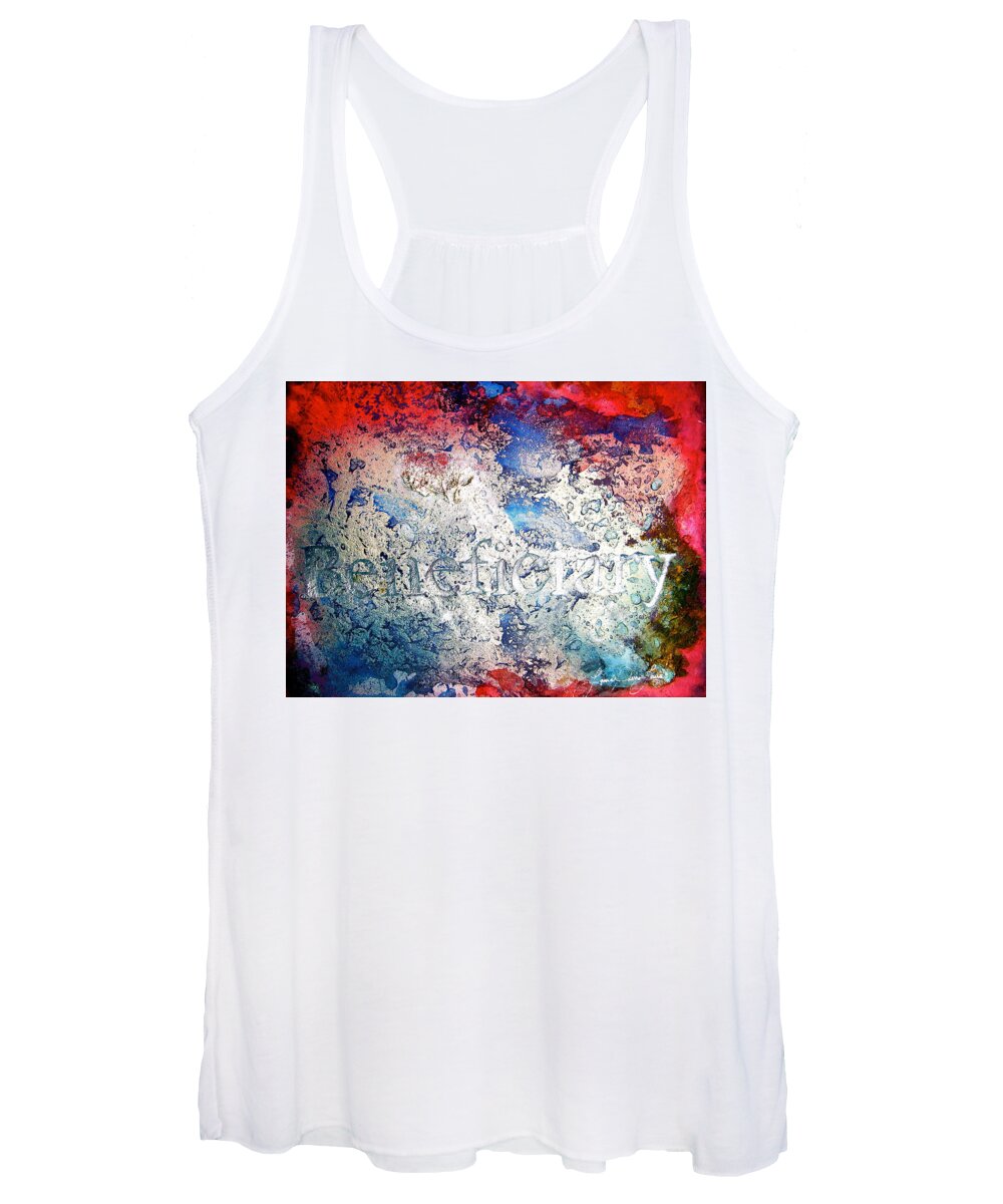 Abstract Art Women's Tank Top featuring the painting Beneficiary by Laura Pierre-Louis