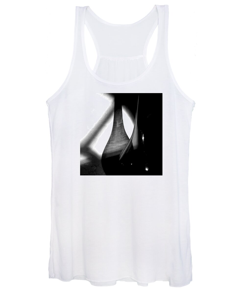 Bottle Women's Tank Top featuring the photograph Black and White by Nancy Dinsmore