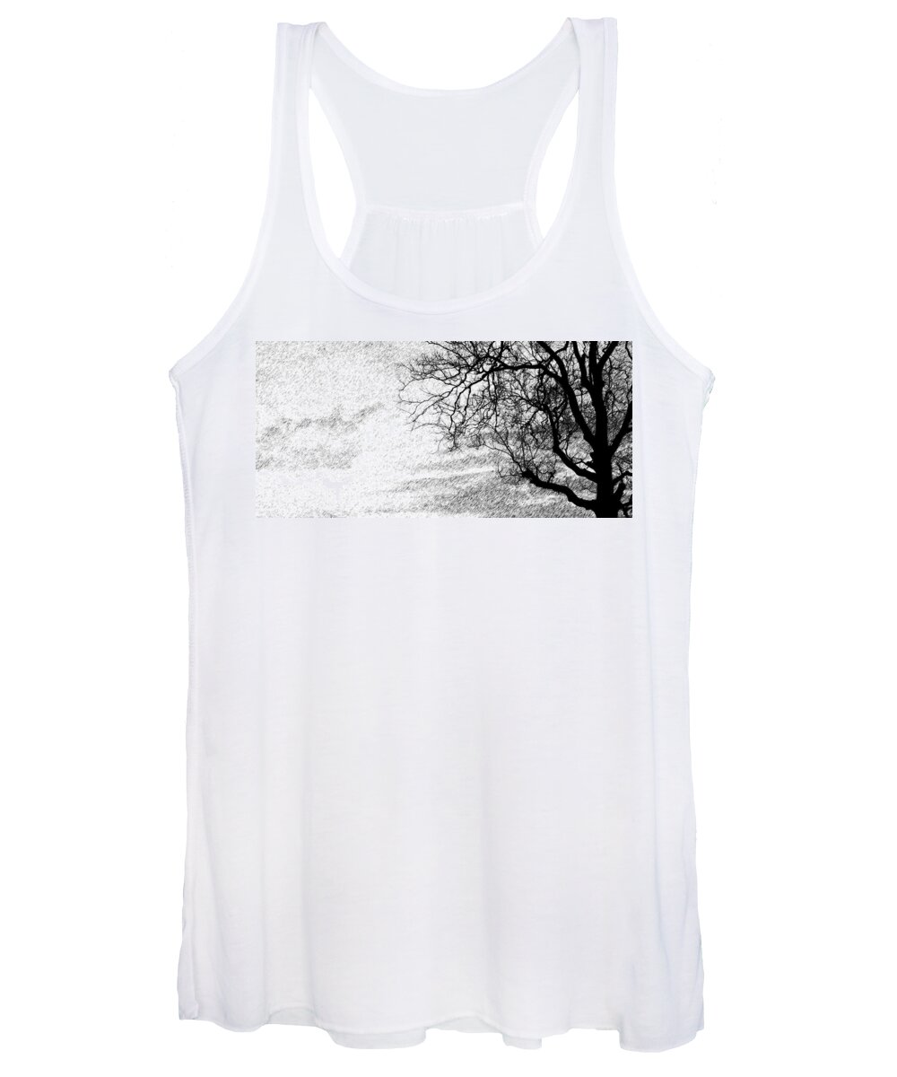 Sky Women's Tank Top featuring the photograph Black Rain by Edward Smith