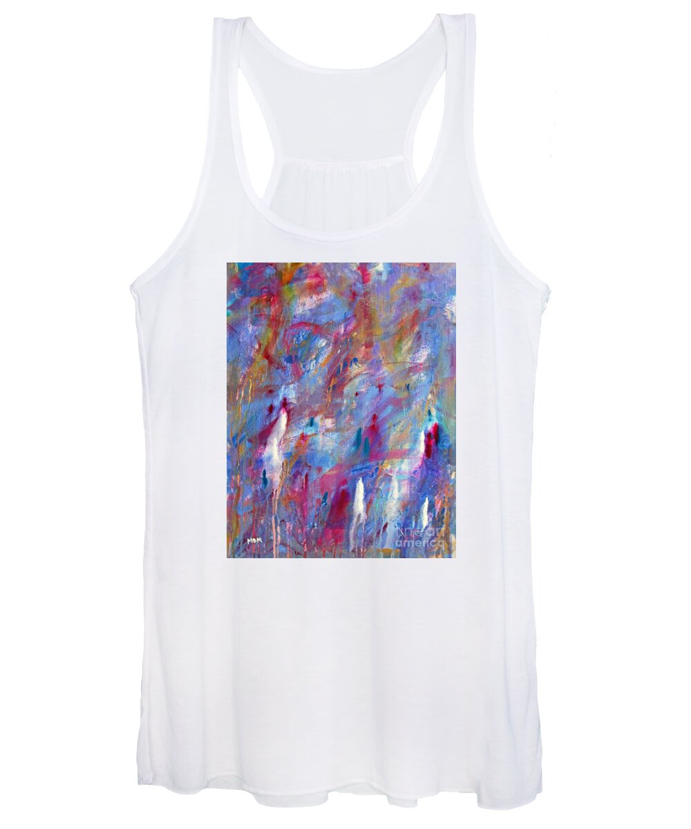 Abstract Art Women's Tank Top featuring the painting Blessings by Mary Mirabal