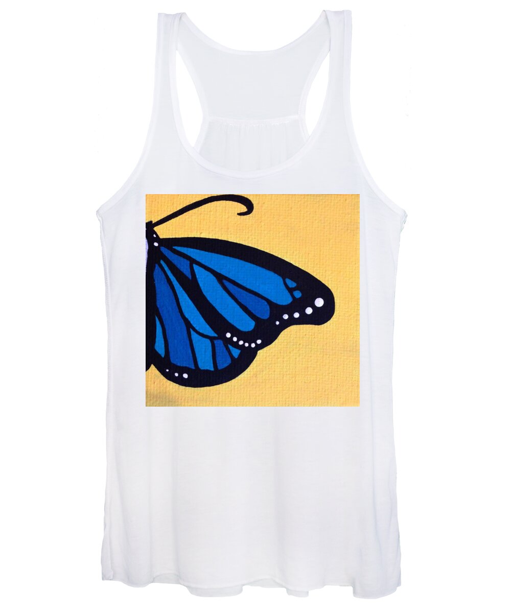 Pointofview Women's Tank Top featuring the photograph Blue Butterfly by Annie Walczyk