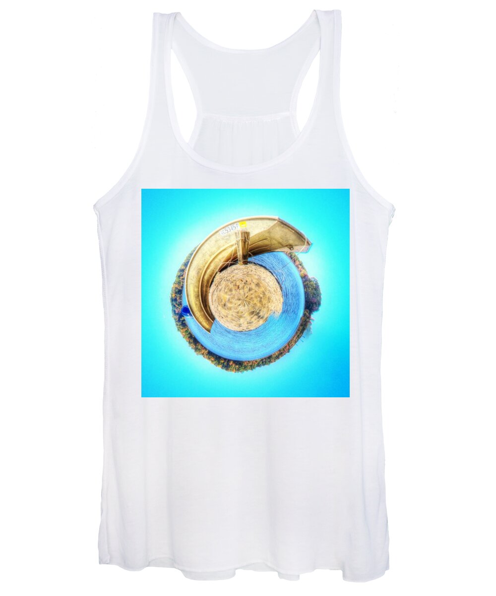 Boat Women's Tank Top featuring the photograph Boat Spin by Wade Brooks