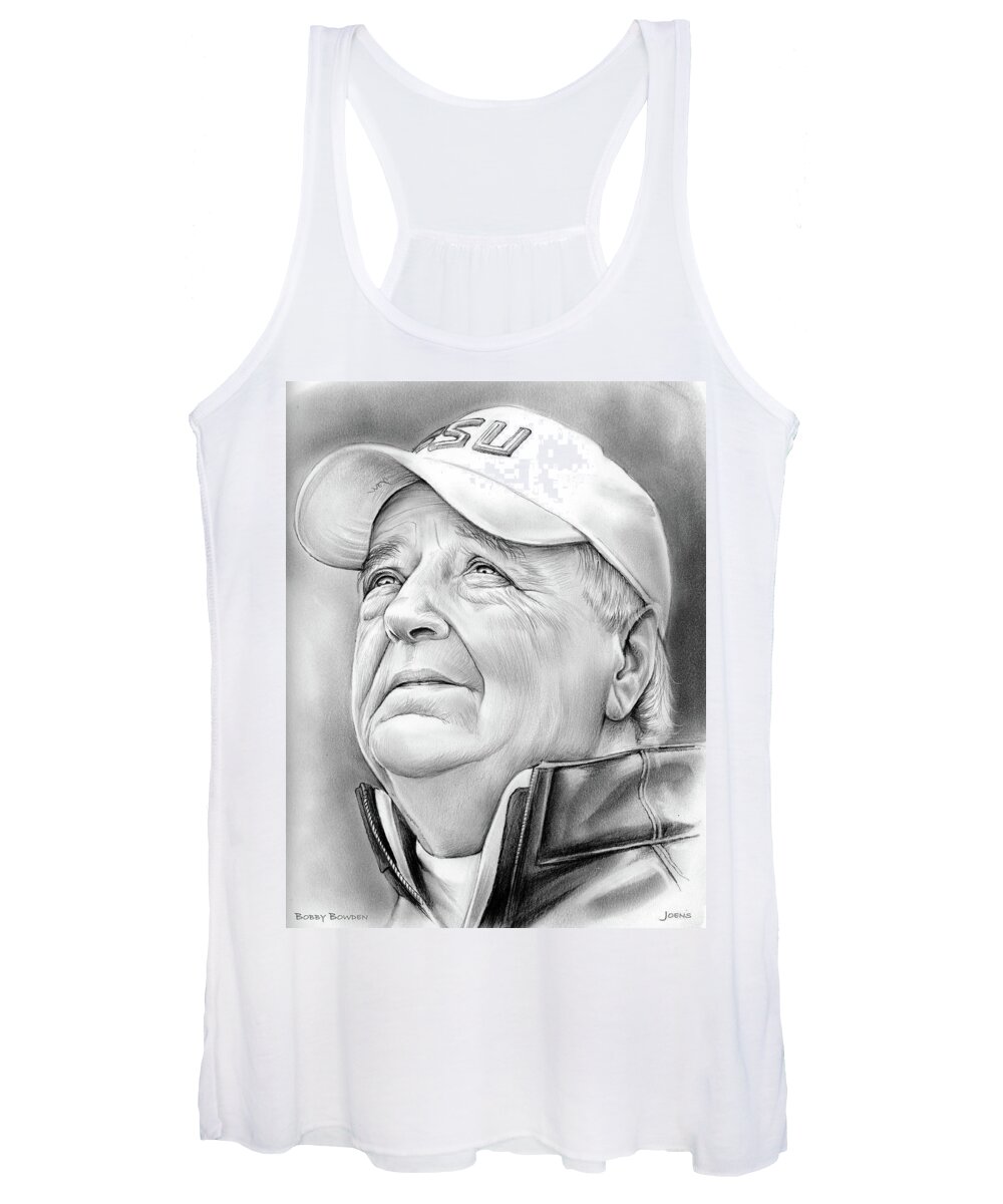 Bobby Bowden Women's Tank Top featuring the drawing Bobby Bowden by Greg Joens