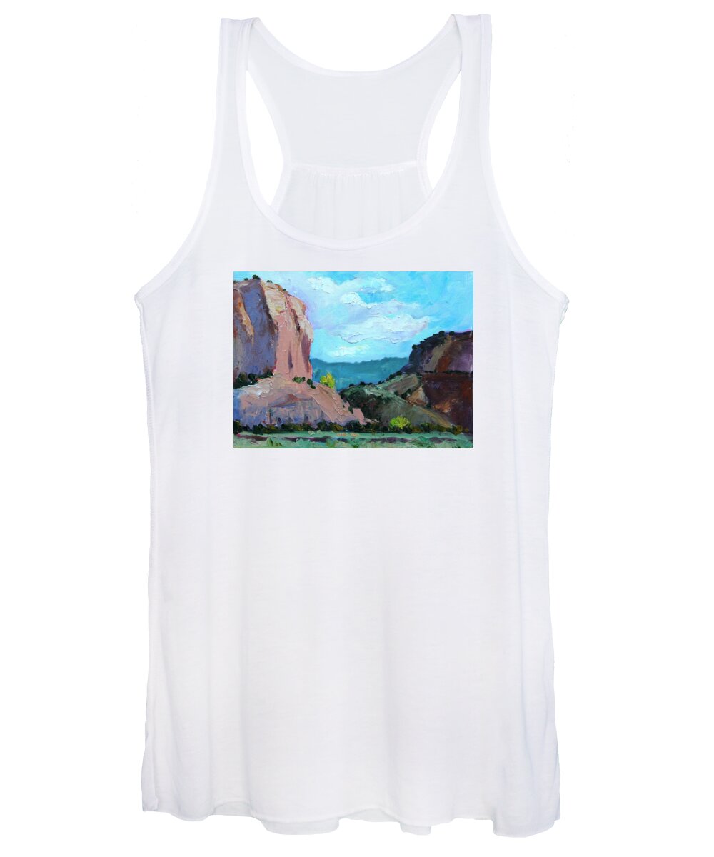 Plein Air Women's Tank Top featuring the painting Box Canyon, Early Afternoon by Marian Berg