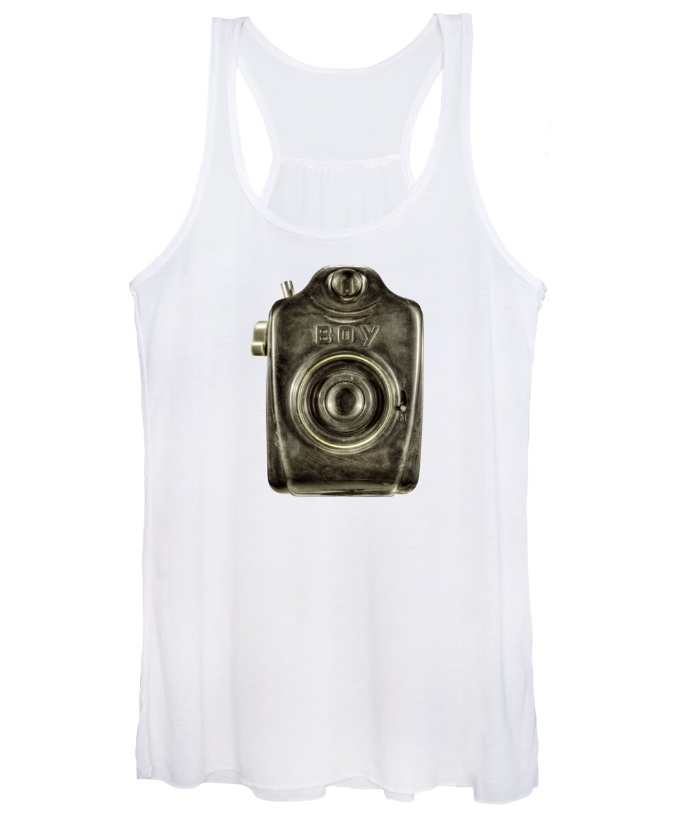 Antique Women's Tank Top featuring the photograph BOY Camera Front by YoPedro