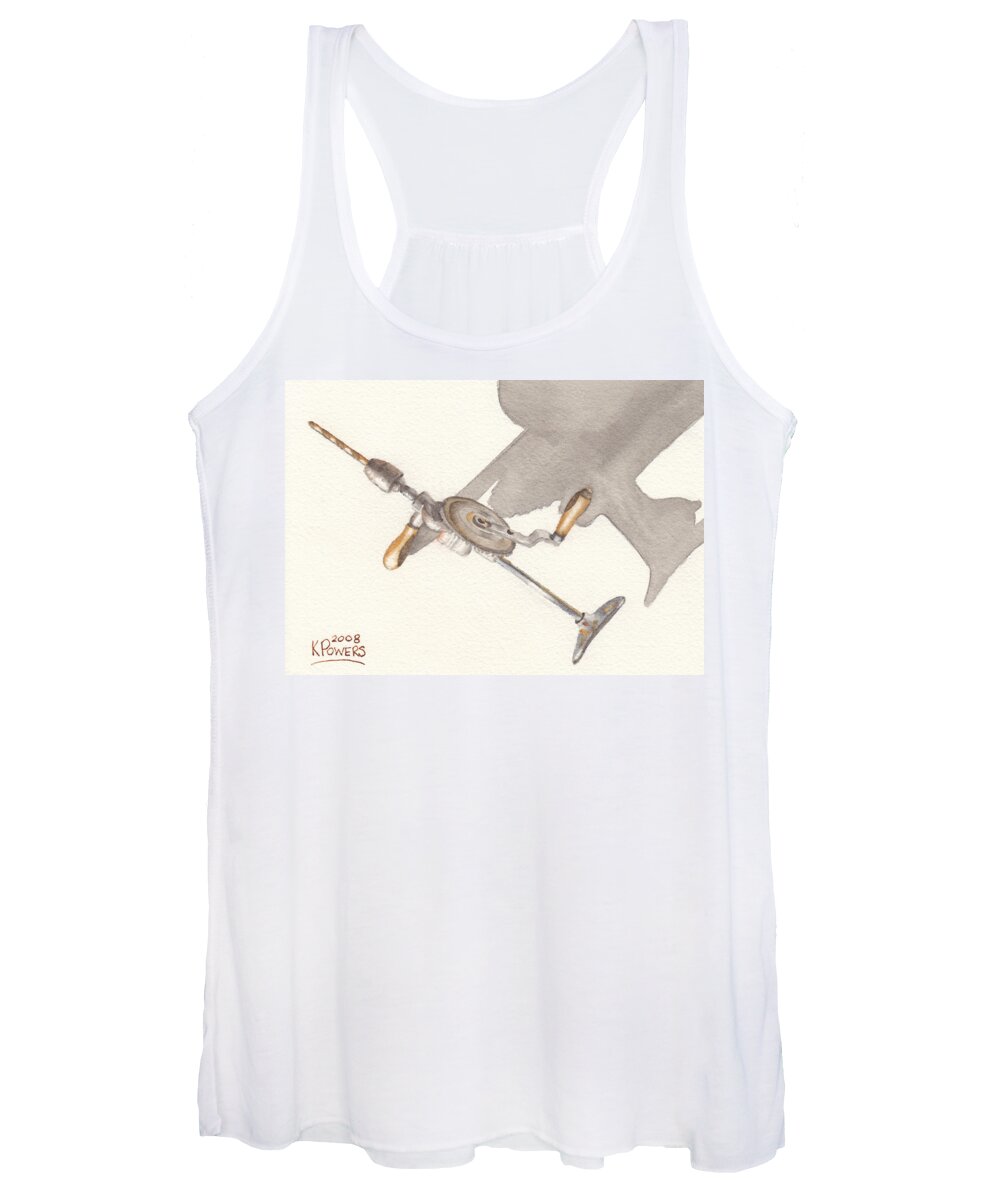 Brace Women's Tank Top featuring the painting Brace and Bit by Ken Powers
