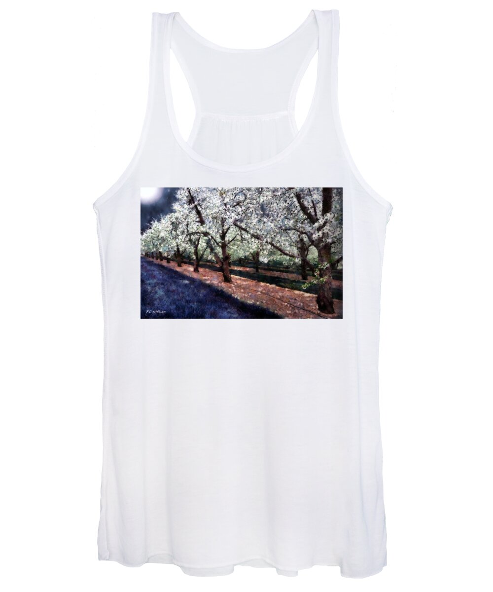 Landscape Women's Tank Top featuring the painting Bridal Veil Trail by RC DeWinter