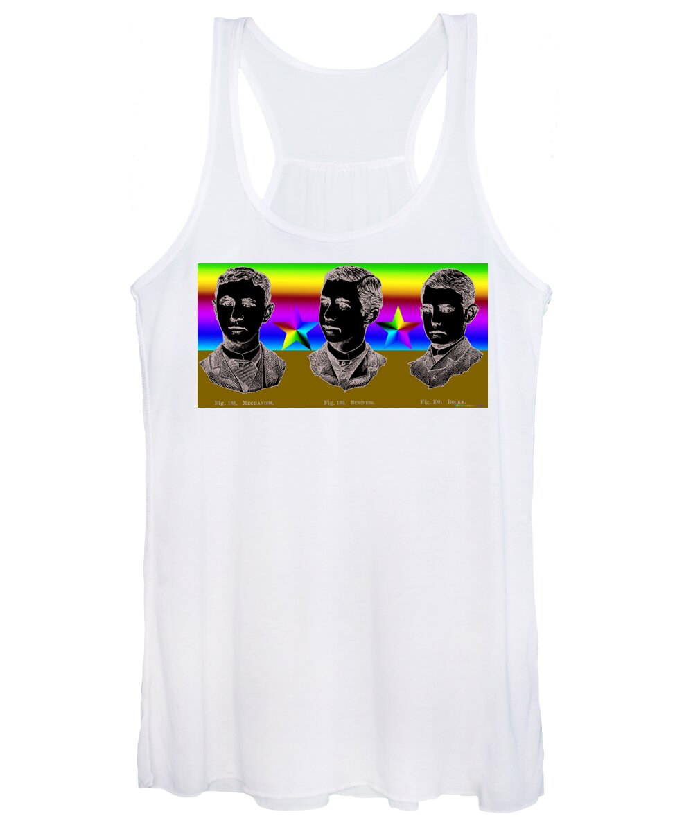 Three Women's Tank Top featuring the digital art Brothers Three by Eric Edelman