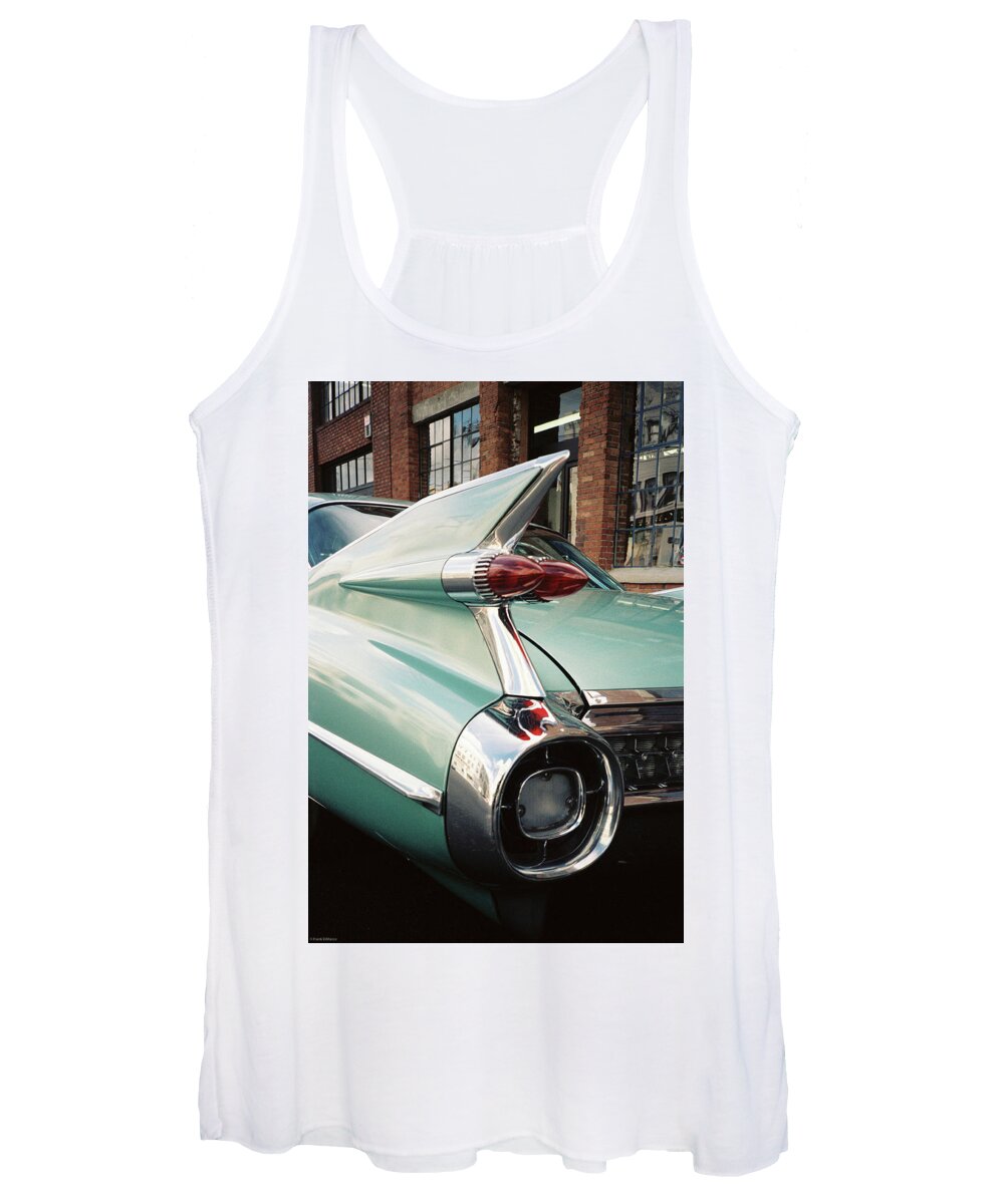American Women's Tank Top featuring the photograph Cadillac Fins by Frank DiMarco