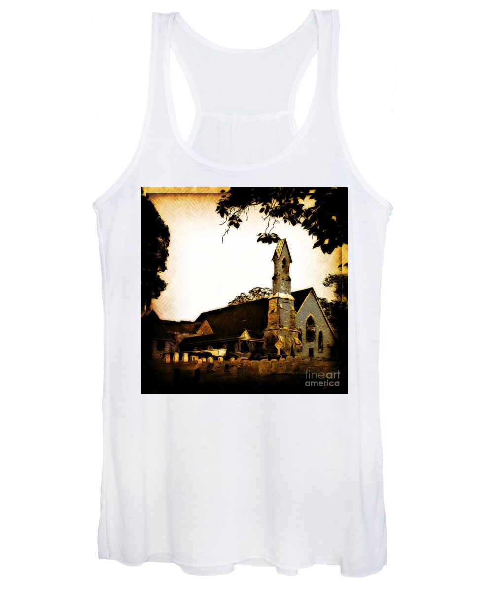 Church Women's Tank Top featuring the photograph Calvary Episcopal Church by Leslie Revels