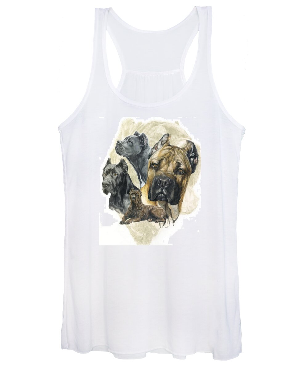 Working Women's Tank Top featuring the mixed media Cane Corso Medley by Barbara Keith