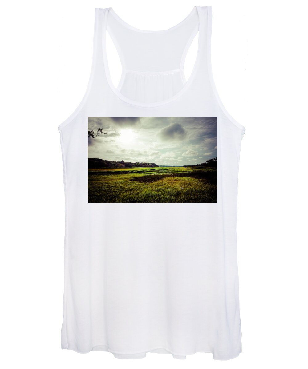 Glorious Women's Tank Top featuring the photograph Cape Cod Marsh 1 by Frank Winters