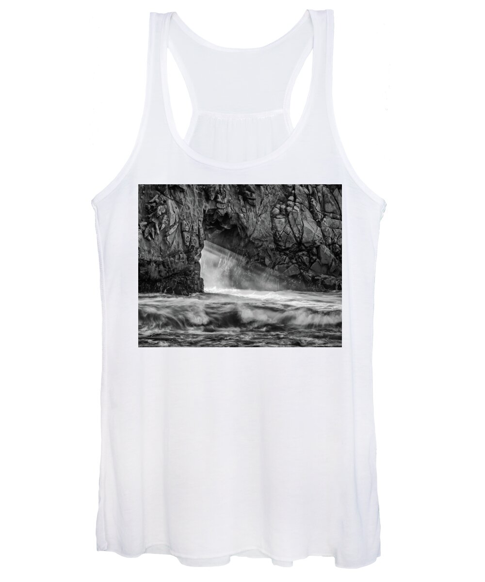 Chaos Women's Tank Top featuring the photograph Chaos - B W by George Buxbaum