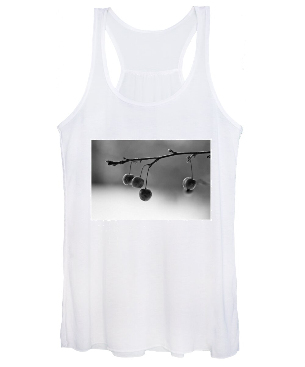 Monochrome Women's Tank Top featuring the photograph Cherries

#monochrome #blackandwhite by Mandy Tabatt