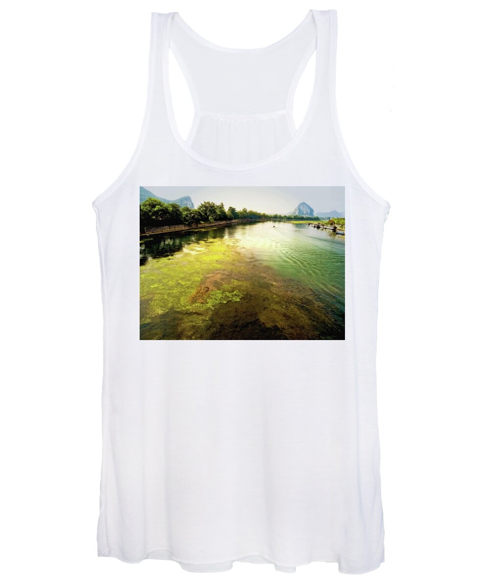 China Women's Tank Top featuring the photograph China Guilin landscape scenery photography-16 by Artto Pan