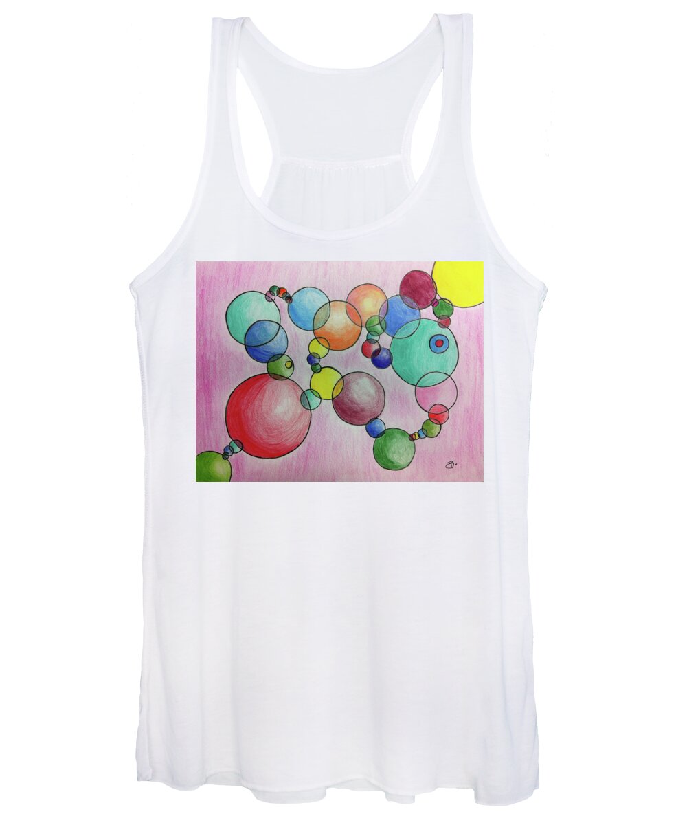 Circles Women's Tank Top featuring the painting Circular Reasoning by Donna Blackhall