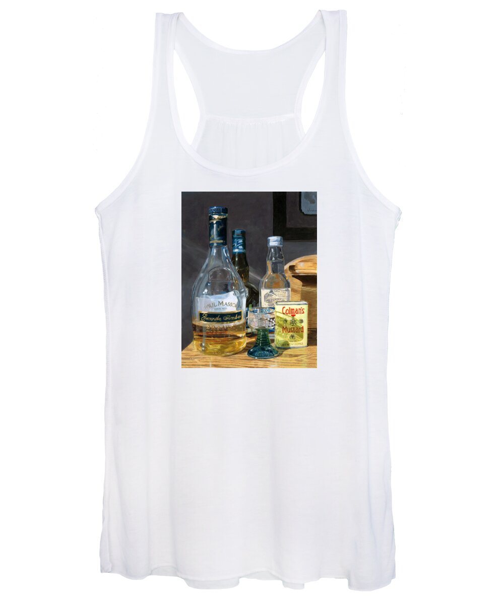 Cocktails Women's Tank Top featuring the painting Cocktails and Mustard by Lynne Reichhart