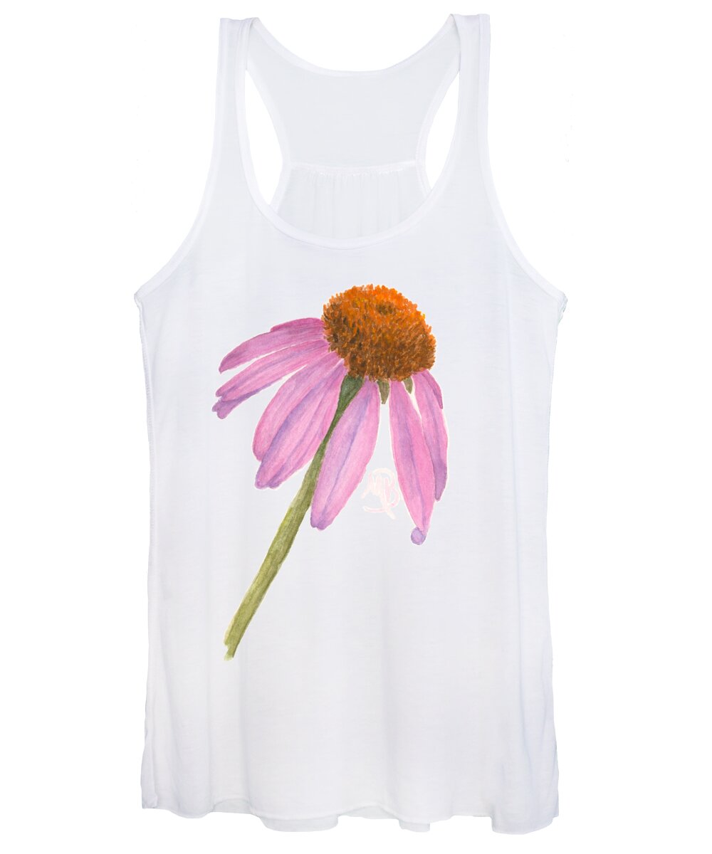 Flower Women's Tank Top featuring the painting Coneflower by Monica Burnette