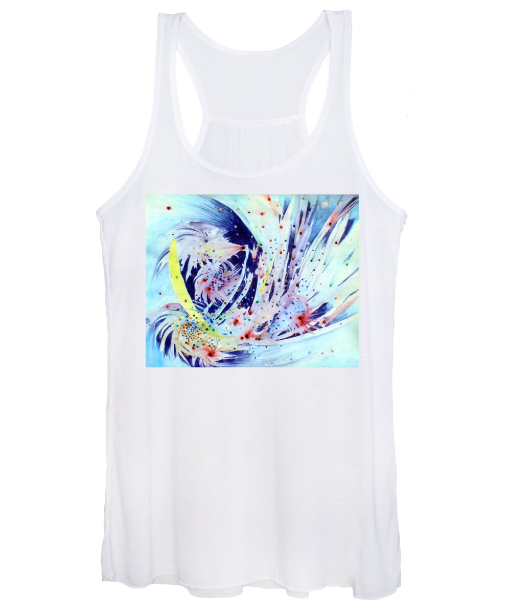 Abstract Women's Tank Top featuring the painting Cosmic Candy by Steve Karol