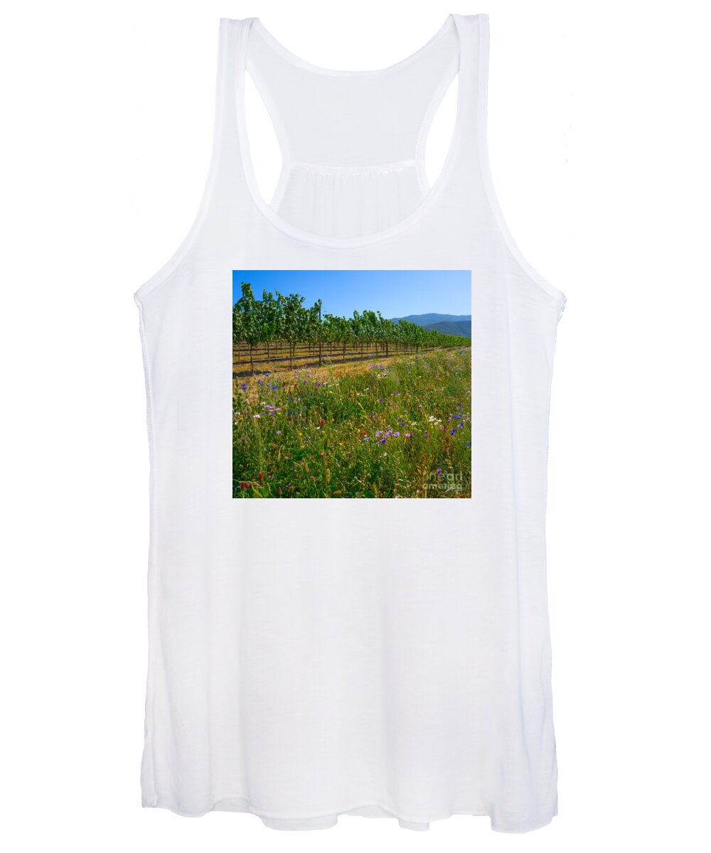 Flowers Women's Tank Top featuring the mixed media Country Wildflowers V by Shari Warren