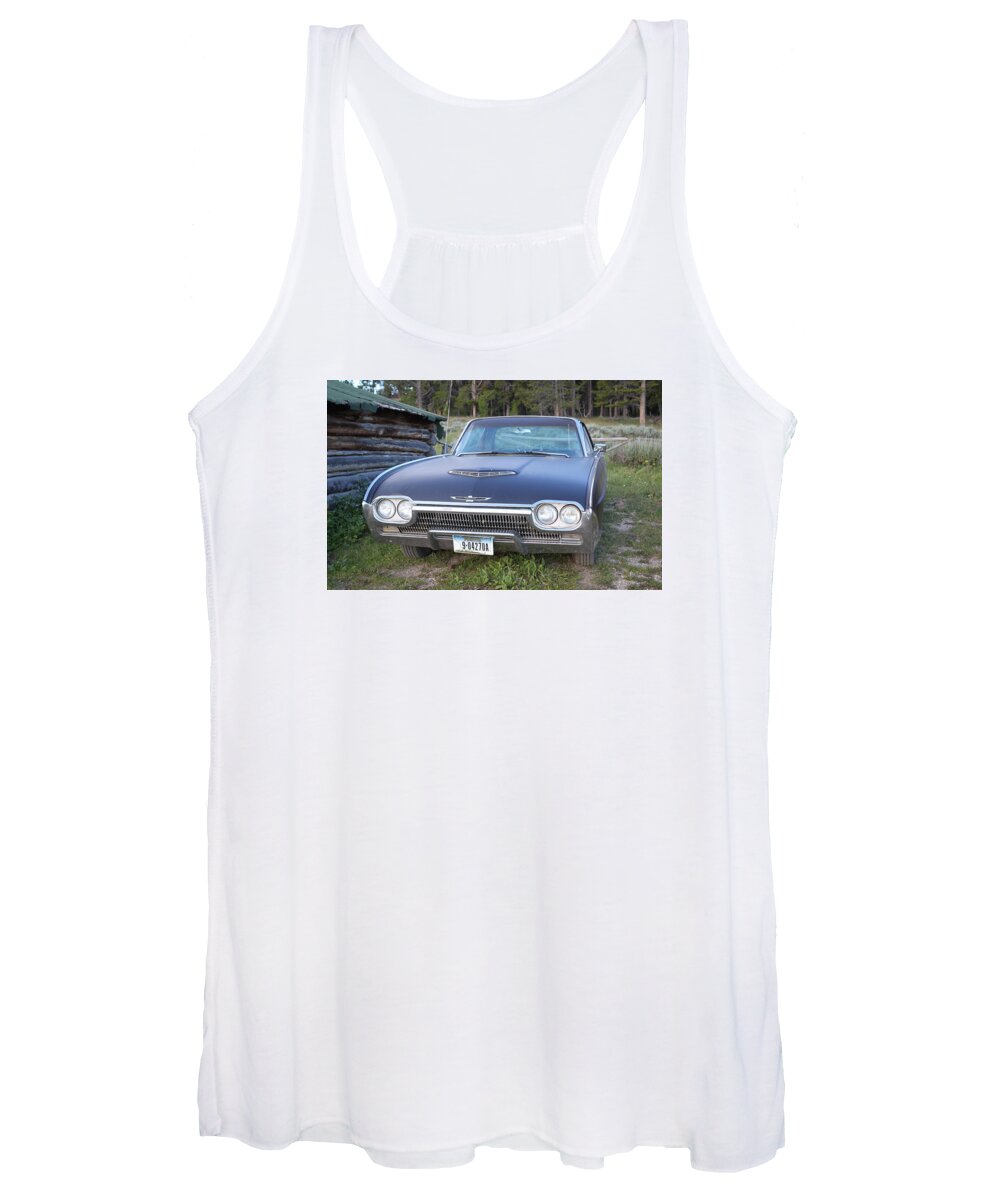 Cars Women's Tank Top featuring the photograph Cowboys Cadillac by Diane Bohna