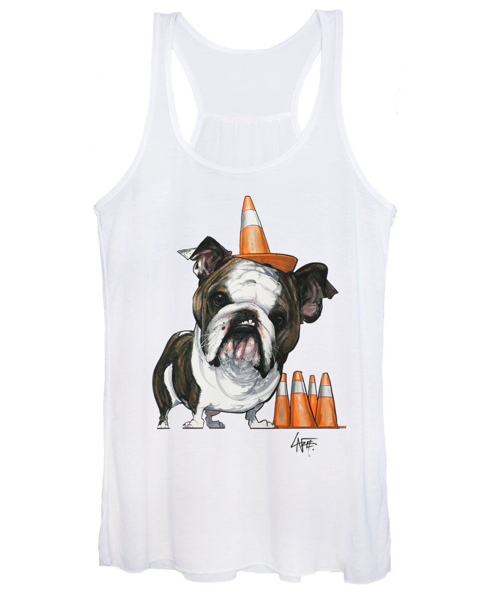English Bulldog Women's Tank Top featuring the drawing Crawford 19-1019 by Canine Caricatures By John LaFree
