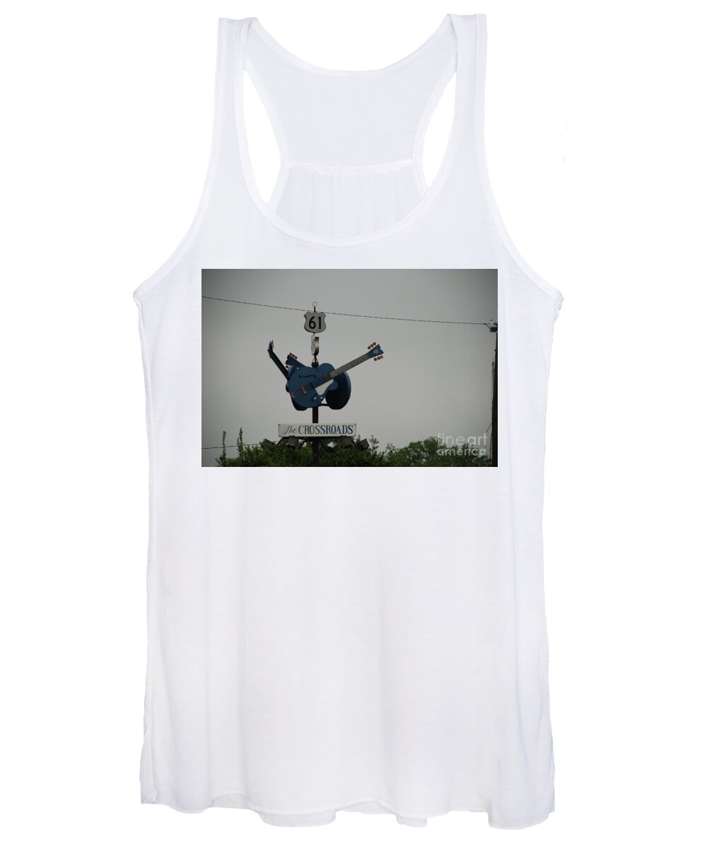 The Blues Women's Tank Top featuring the photograph Crossroads by Jim Goodman