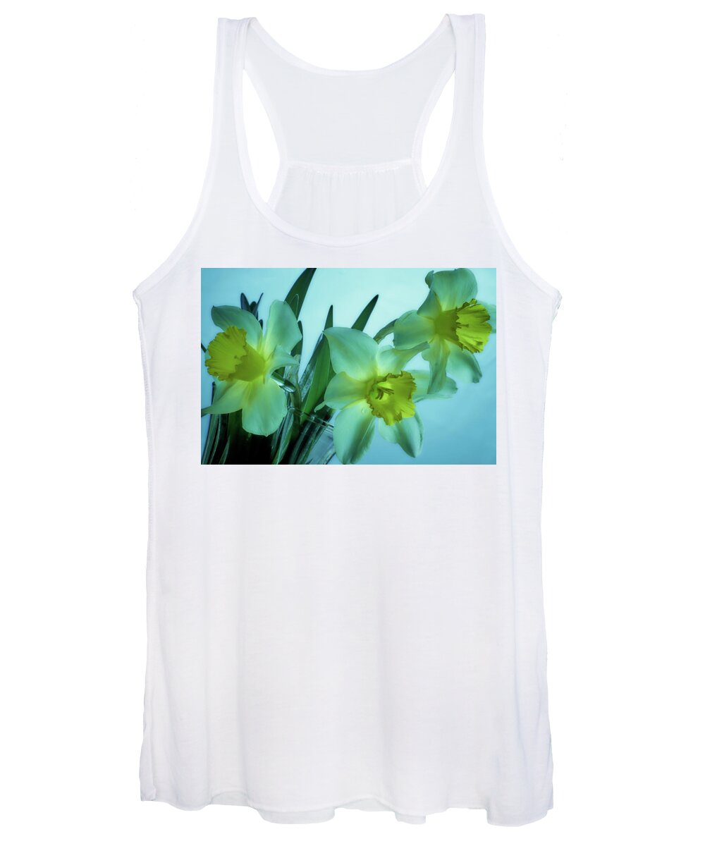 Daffodils Women's Tank Top featuring the photograph Daffodils2 by Loni Collins