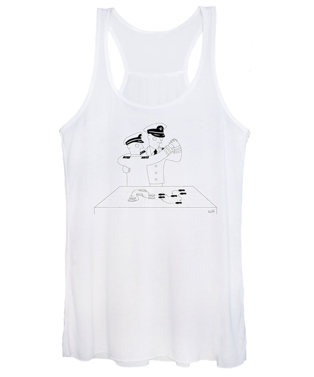 Sailor Women's Tank Top featuring the drawing Dance Steps by Seth Fleishman