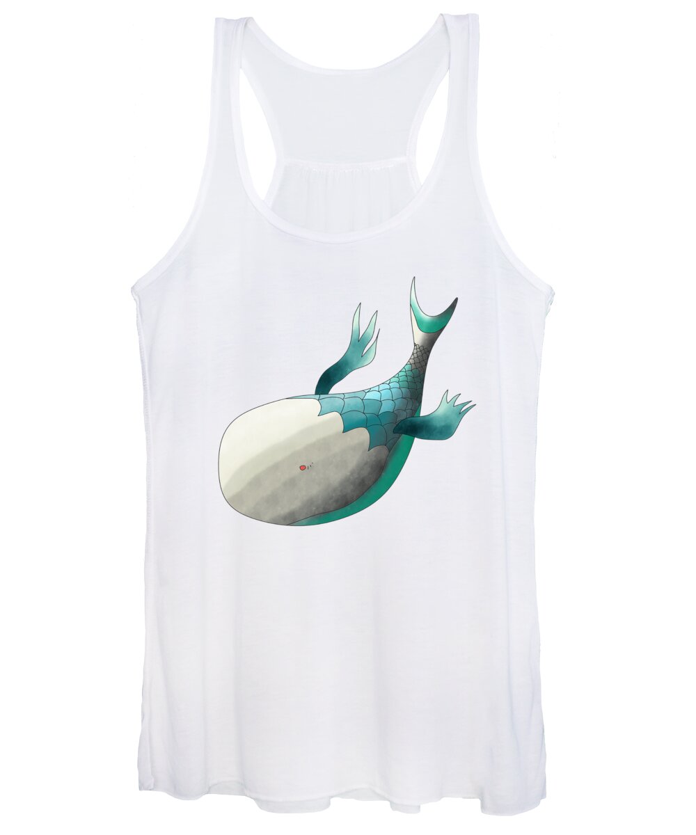Deep Sea Fish Is A Digital Painting That Is An Artistic Vision Of A Deep-sea Fish. Women's Tank Top featuring the digital art Deep Sea Fish by Piotr Dulski