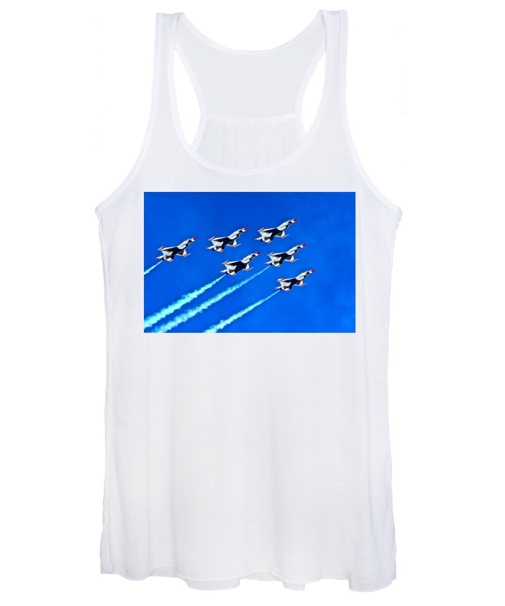 Usaf Women's Tank Top featuring the photograph Delta Formation by Don Mercer