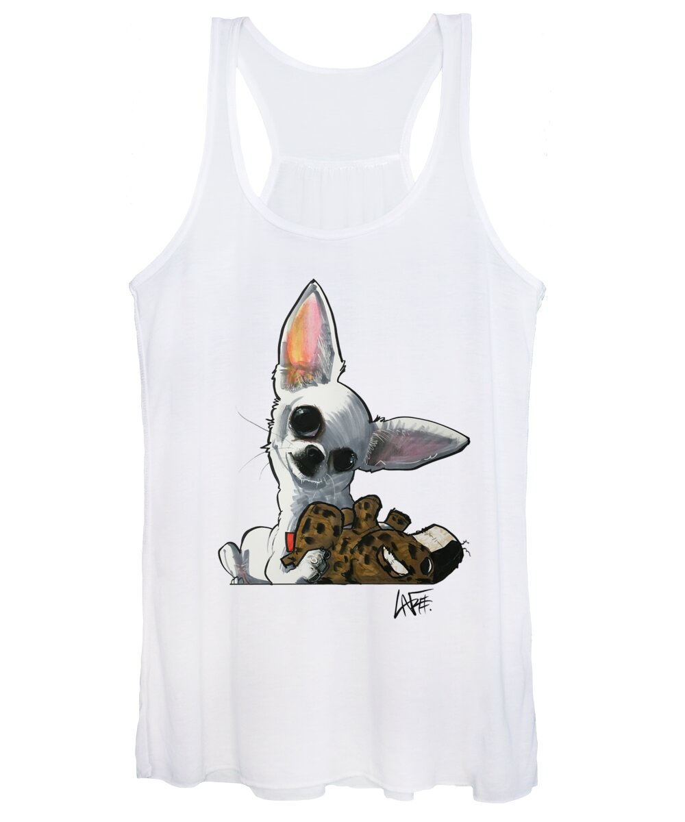 Demorrow Women's Tank Top featuring the drawing Demorrow 3977 by Canine Caricatures By John LaFree
