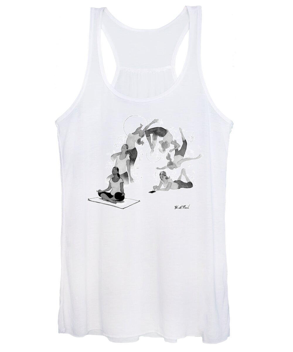 Meditate Women's Tank Top featuring the drawing Distraction by Will McPhail