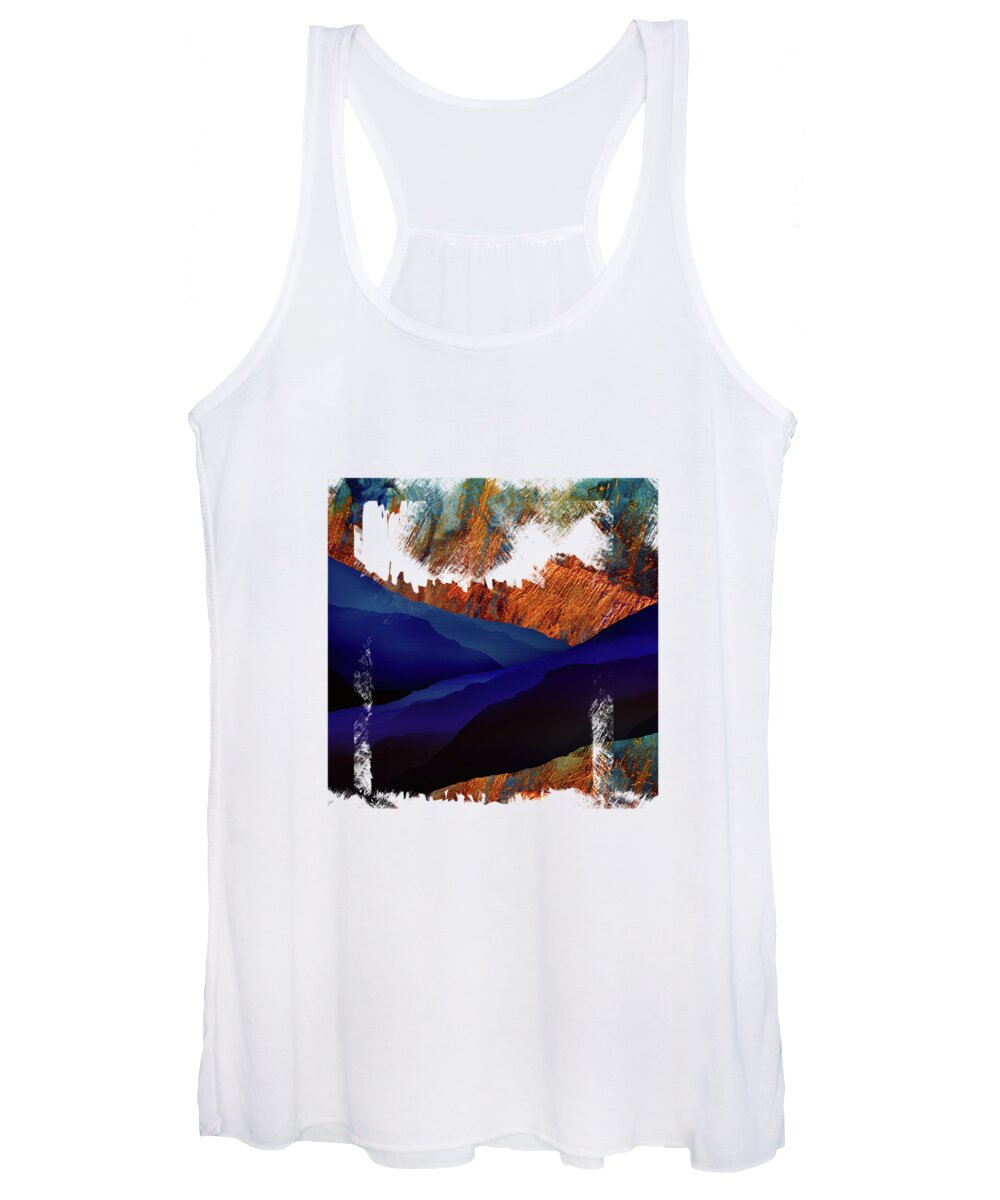 Abstract Women's Tank Top featuring the digital art Divided by Katherine Smit