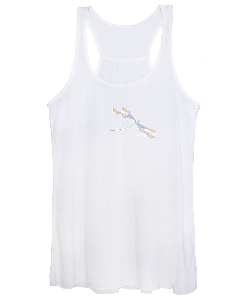 Dragonfly Women's Tank Top featuring the digital art Dragonfly by Heather Hennick