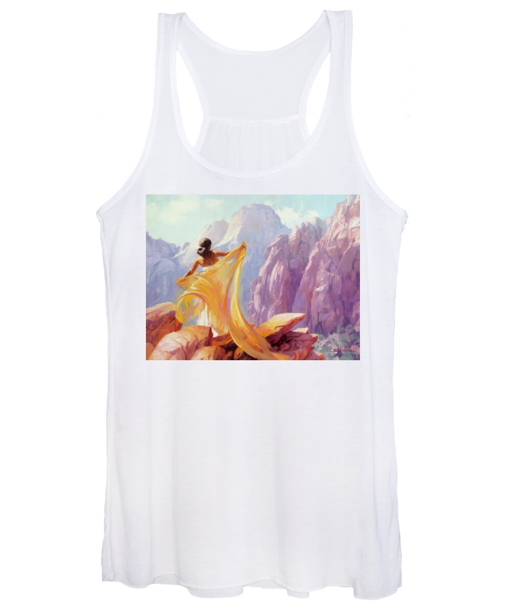 Southwest Women's Tank Top featuring the painting Dreamcatcher by Steve Henderson