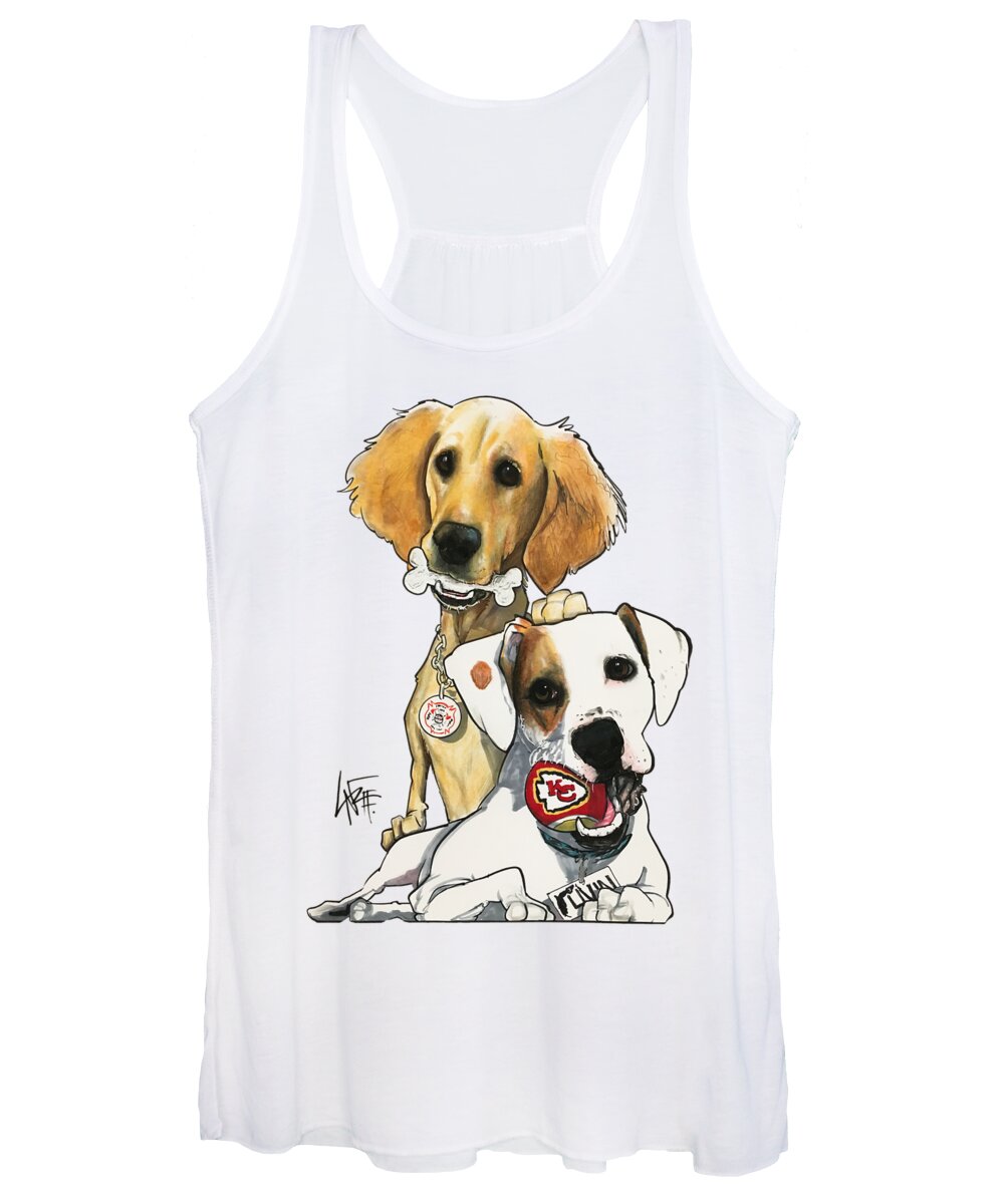 Drummond Women's Tank Top featuring the drawing Drummond 7-1516 by Canine Caricatures By John LaFree
